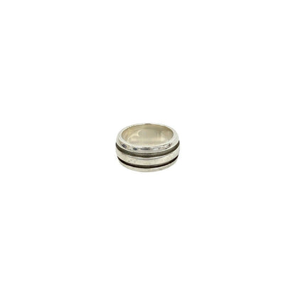 Tiffany & Co Group Double Line Ring 925 Sterling Silver No 12 — view 4