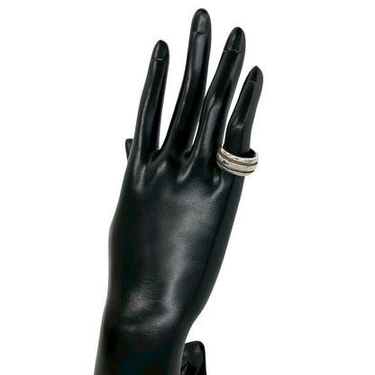 Tiffany & Co Group Double Line Ring 925 Sterling Silver No 12 — view 2