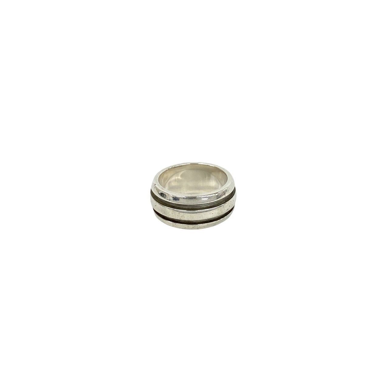 Tiffany & Co Group Double Line Ring 925 Sterling Silver No 12 — view 6