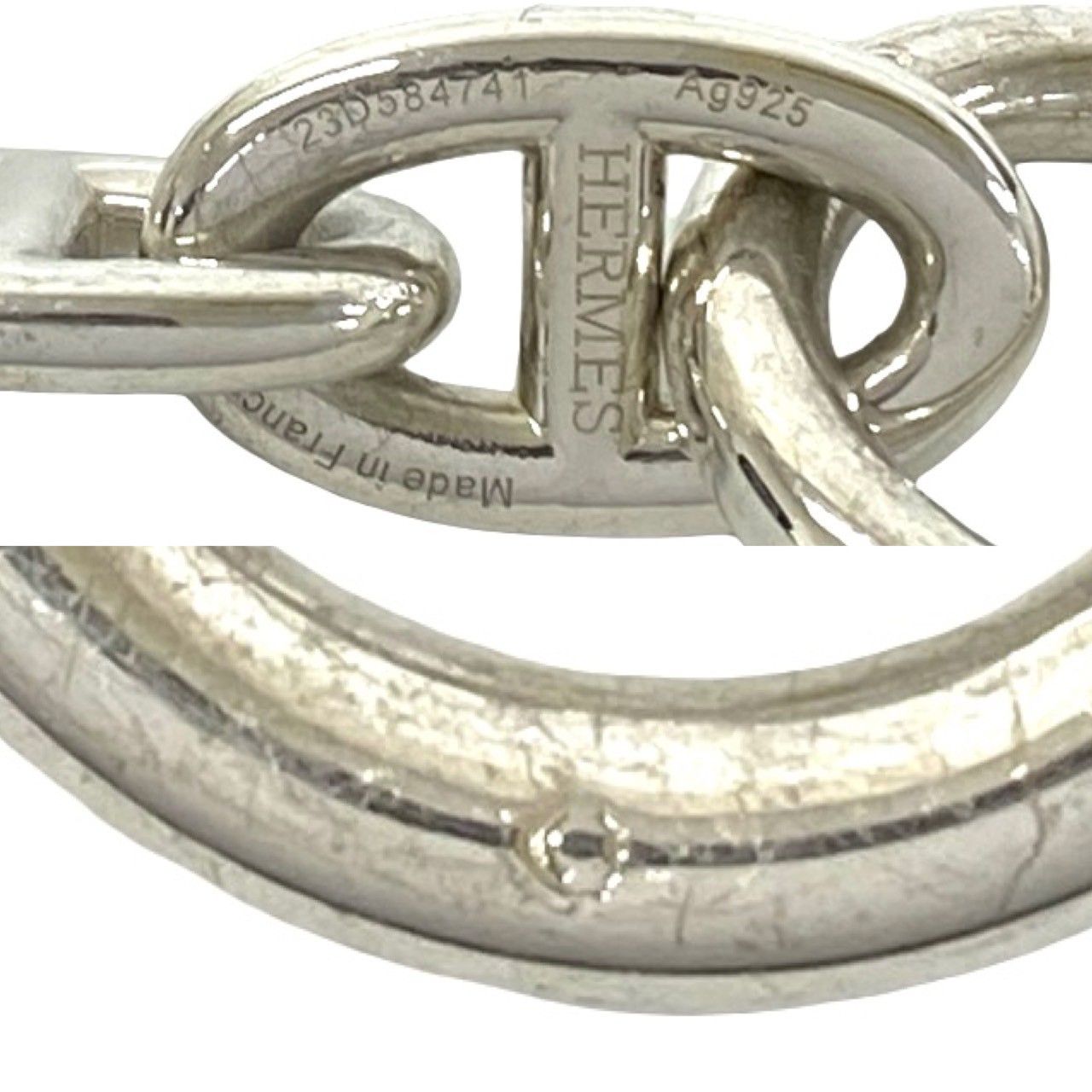 Hermes Chaine D'ancre TGM Bracelet 12 Pieces 925 Sterling Silver Chain — view 3