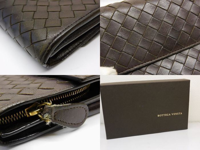 Bottega Veneta Intrecciato Wallet Dark Brown — view 5