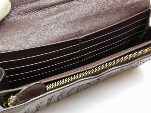 Bottega Veneta Intrecciato Wallet Dark Brown — view 3