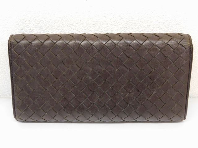 Bottega Veneta Intrecciato Wallet Dark Brown — view 2