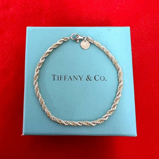 Tiffany & Co Twist Loop Bracelet 925 Sterling Silver Gold