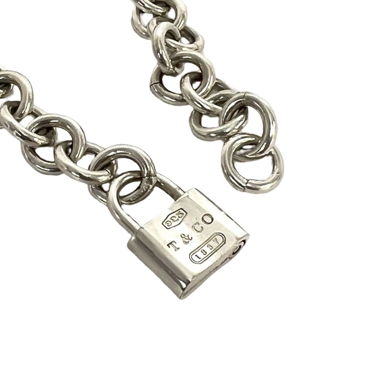 Tiffany & Co Padlock Bracelet 925 Sterling Silver Chain — view 4