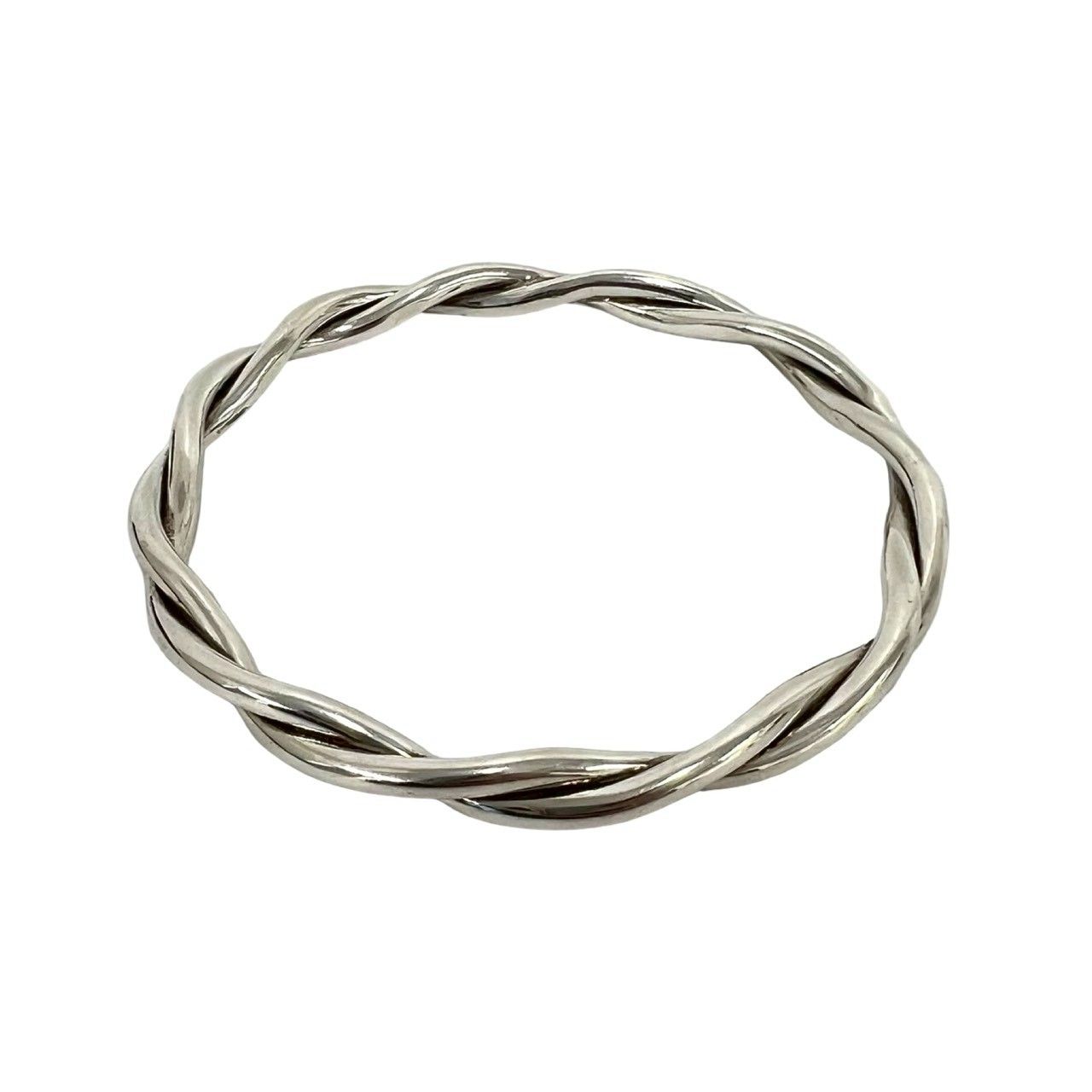 Tiffany & Co Vintage Twist Bangle 925 Sterling Silver Bracelet — view 3