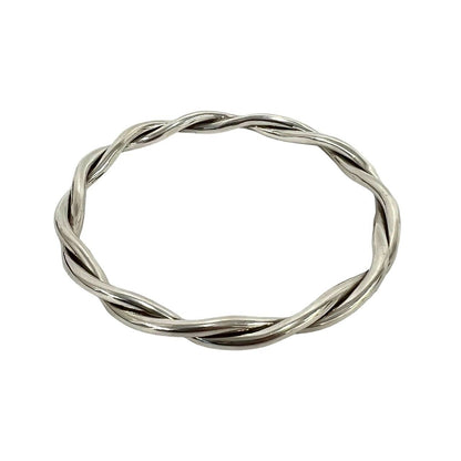 Tiffany & Co Vintage Twist Bangle 925 Sterling Silver Bracelet — view 3