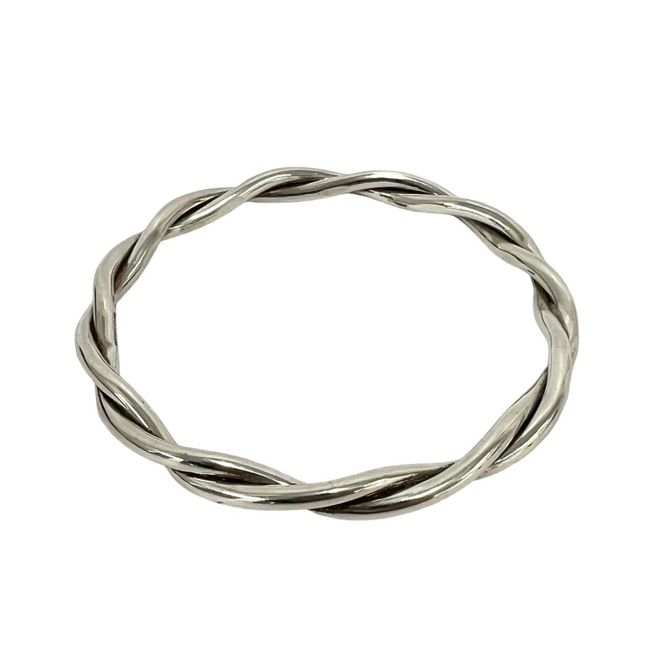 Tiffany & Co Vintage Twist Bangle 925 Sterling Silver Bracelet — view 4