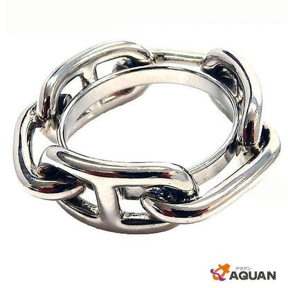 Hermes Chaine D'ancre Scarf Ring Silver