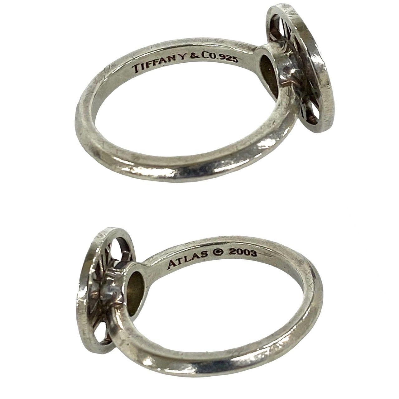 Tiffany & Co Vintage Atlas Medallion Ring 925 Sterling Silver — view 3