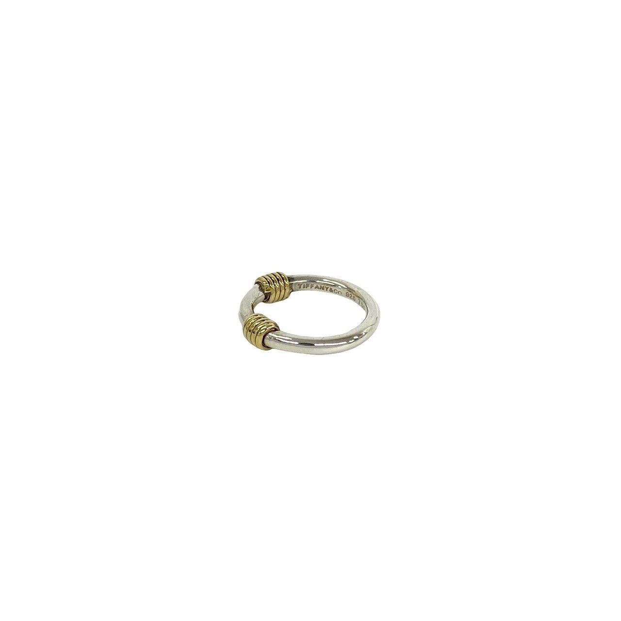 Tiffany & Co Band Width Wire Ring 925 Sterling Silver Gold — view 4