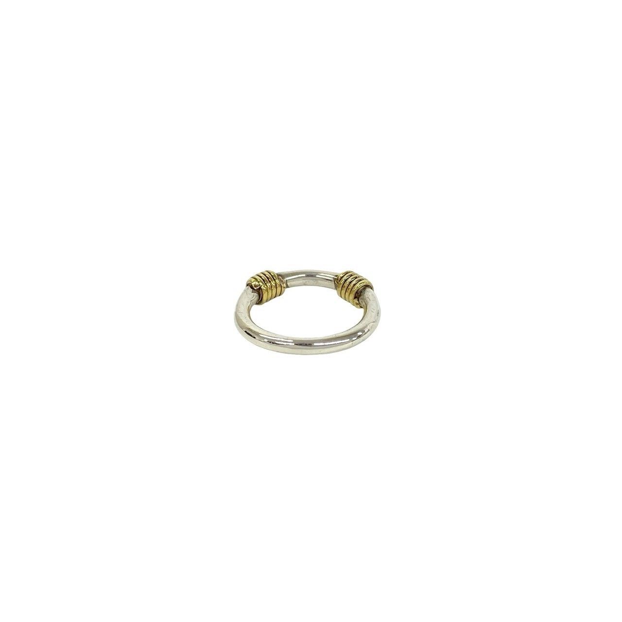 Tiffany & Co Band Width Wire Ring 925 Sterling Silver Gold — view 6