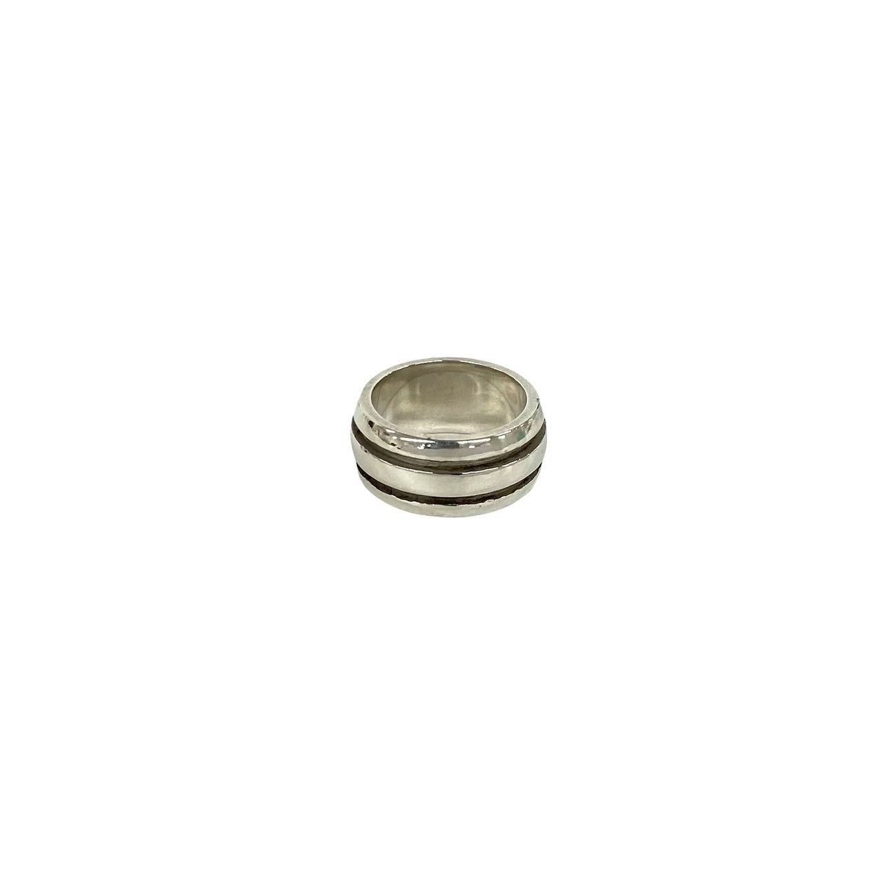 Tiffany & Co Group Double Line Ring 925 Sterling Silver — view 6
