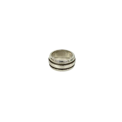 Tiffany & Co Group Double Line Ring 925 Sterling Silver — view 6