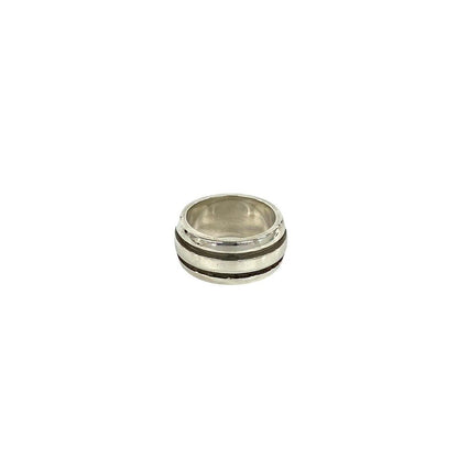 Tiffany & Co Group Double Line Ring 925 Sterling Silver — view 4