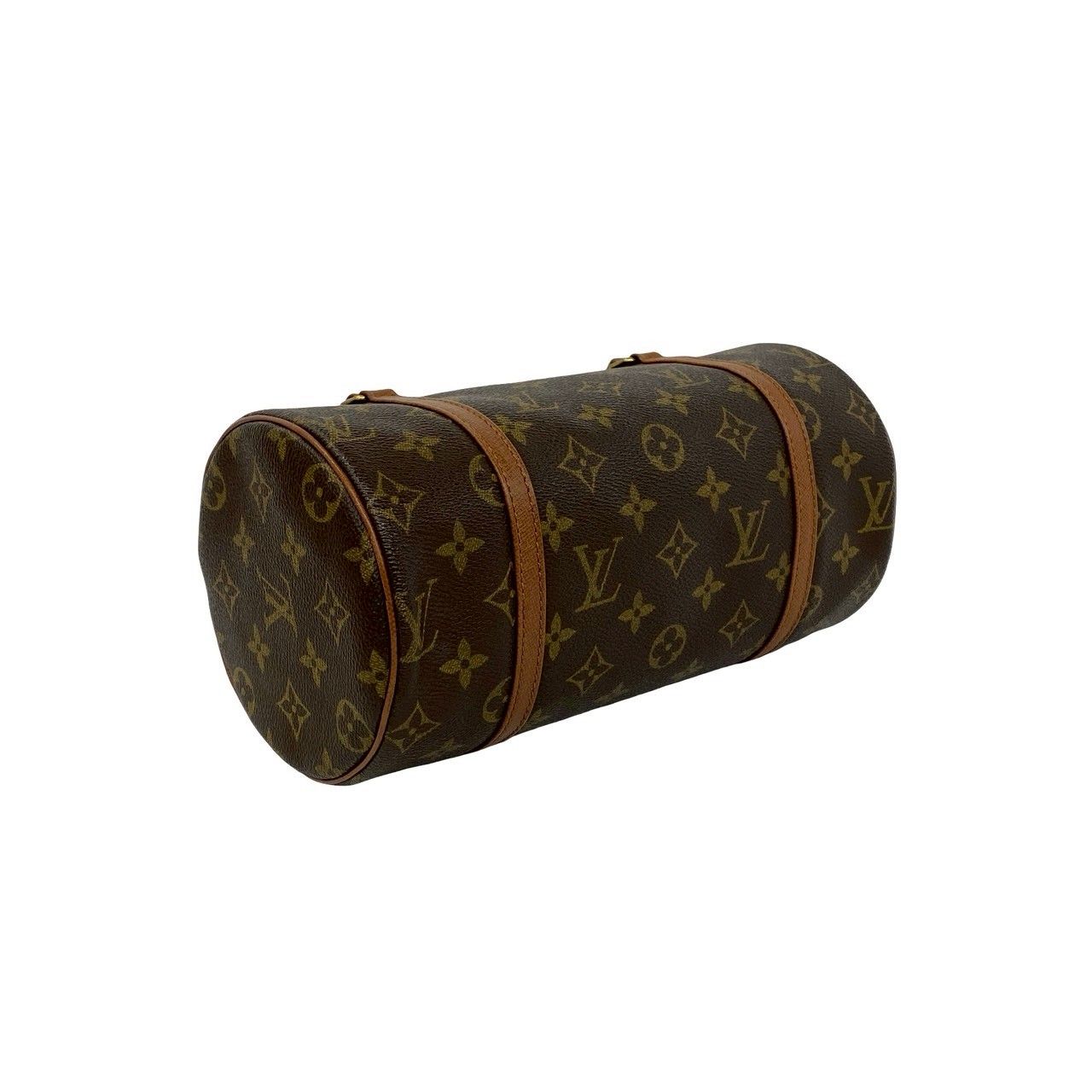 Louis Vuitton Vintage Papillon 26 Monogram Leather Mini Boston Bag Brown — view 7