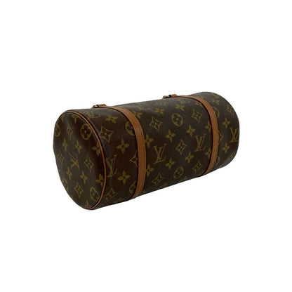 Louis Vuitton Vintage Papillon 26 Monogram Leather Mini Boston Bag Brown — view 7