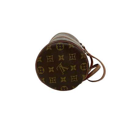 Louis Vuitton Vintage Papillon 26 Monogram Leather Mini Boston Bag Brown — view 6