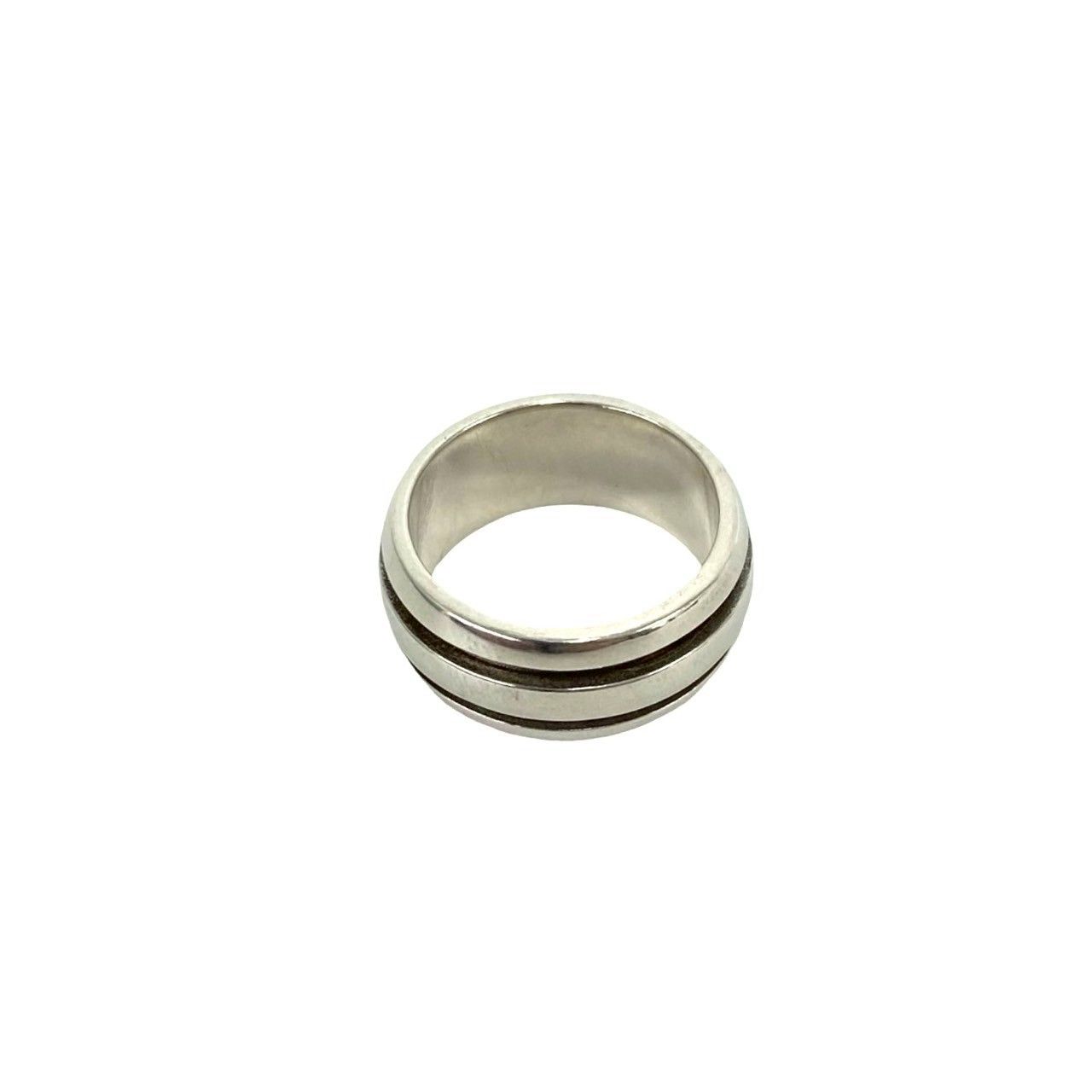 Tiffany & Co Vintage Grouped Double Line Ring 925 Sterling Silver No 14 — view 4