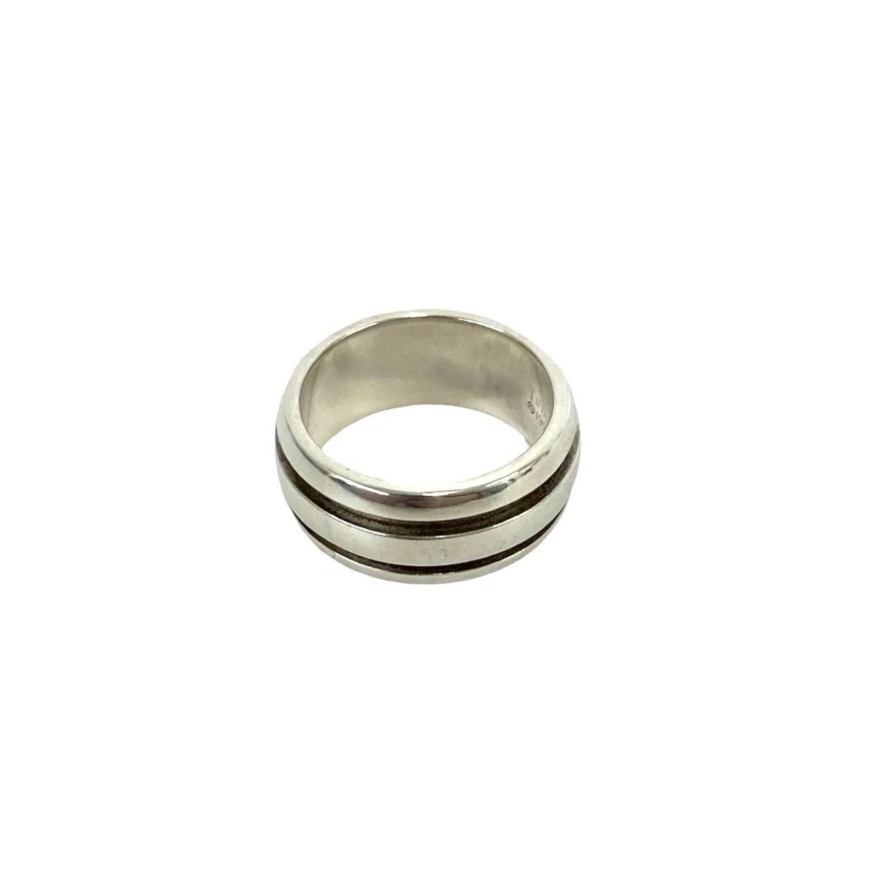 Tiffany & Co Vintage Grouped Double Line Ring 925 Sterling Silver No 14 — view 5