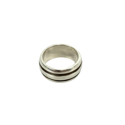 Tiffany & Co Vintage Grouped Double Line Ring 925 Sterling Silver No 14 — view 5