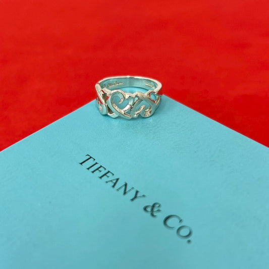 Tiffany & Co Vintage Loving Heart Ring 925 Sterling Silver