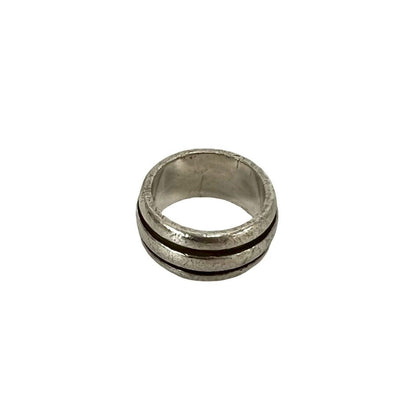 Tiffany & Co Vintage Grooved Double Line Ring 925 Sterling Silver — view 4