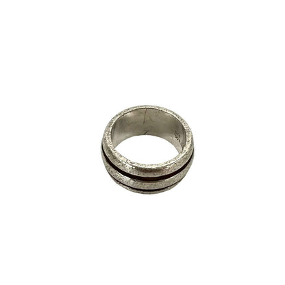 Tiffany & Co Vintage Grooved Double Line Ring 925 Sterling Silver — view 5