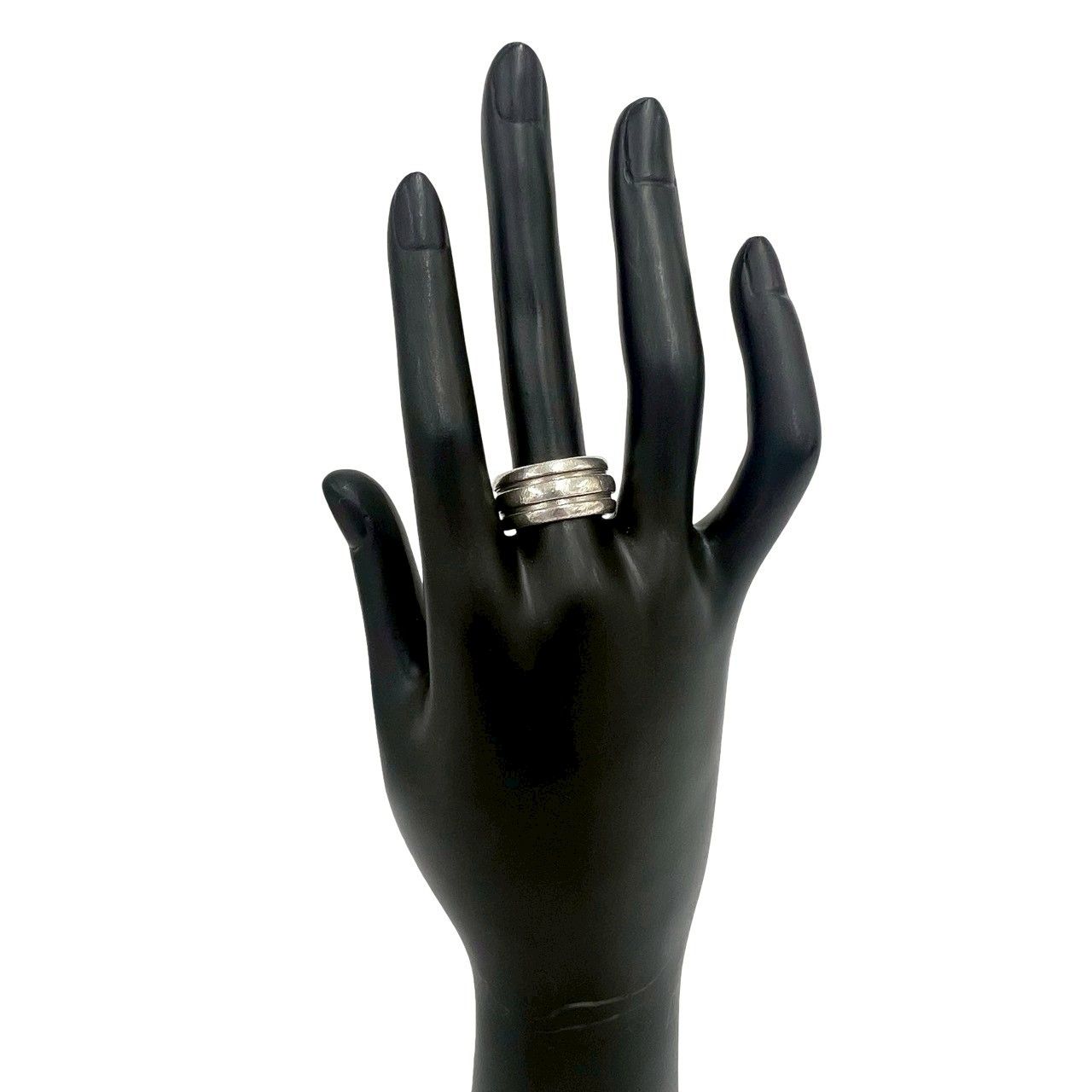 Tiffany & Co Vintage Grooved Double Line Ring 925 Sterling Silver — view 2