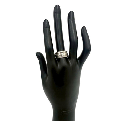 Tiffany & Co Vintage Grooved Double Line Ring 925 Sterling Silver — view 2