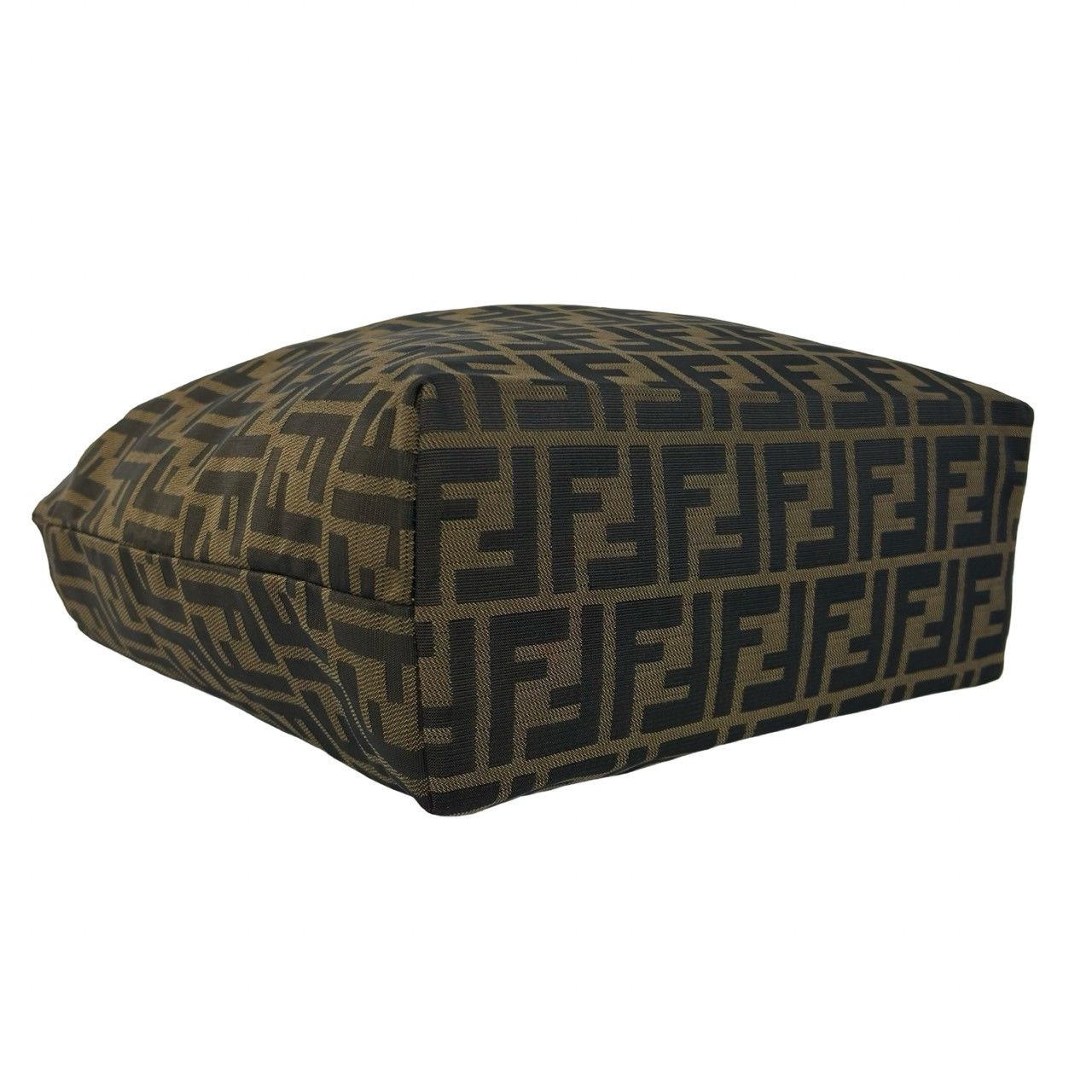Fendi Zucca FF Pattern Canvas Leather Tote Shoulder Bag Brown — view 7
