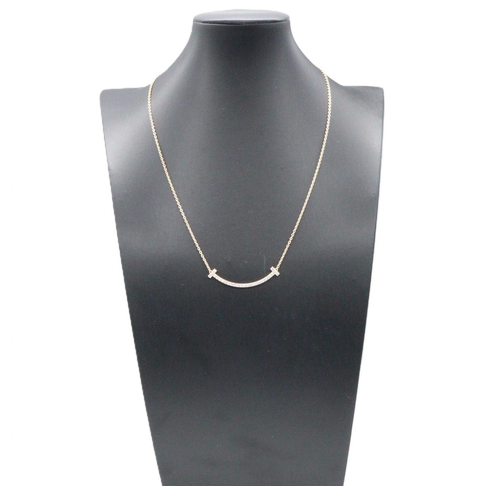 Tiffany & Co Necklace T Smile Diamond 41 46 cm 18k Pink Gold — view 6