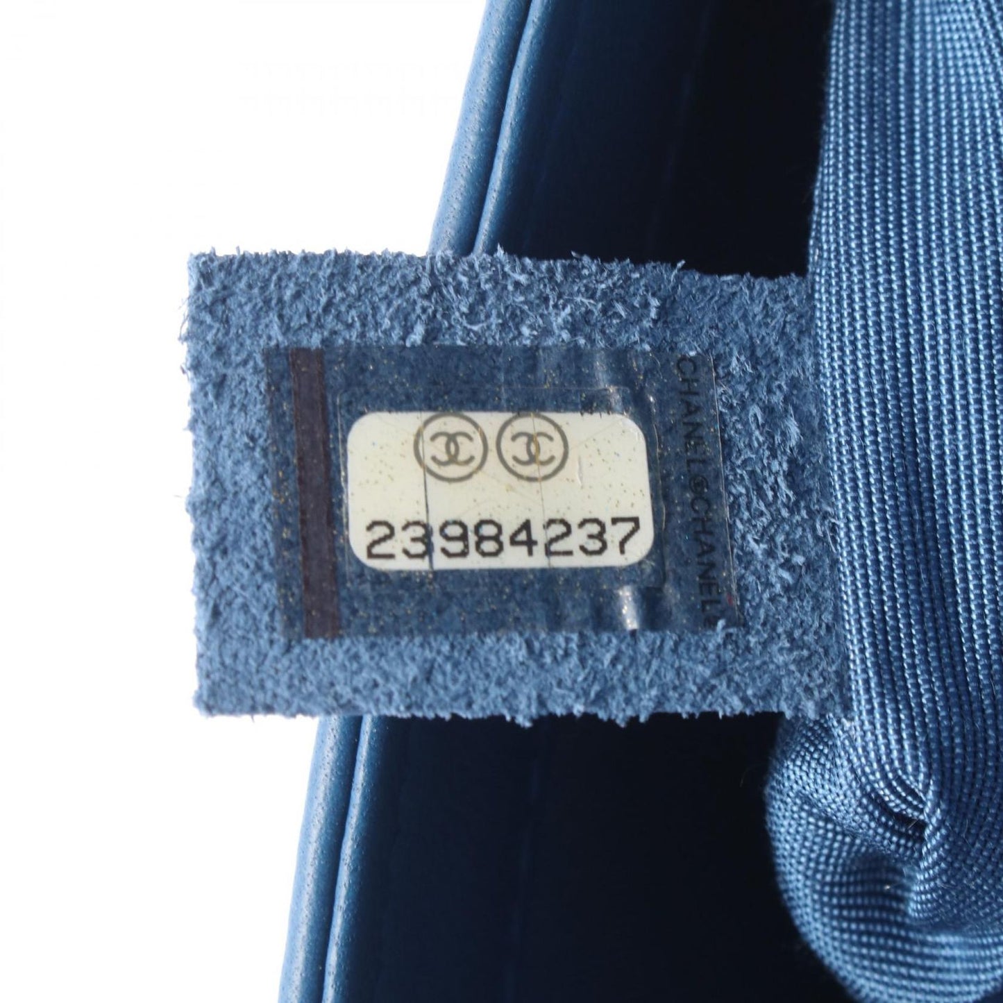Chanel Shoulder Bag Quilted Top Handle 2-Way Blue Lambskin Chain — view 6
