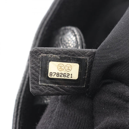 Chanel Tote Quilted Petite Shopping PST Black Caviar Leather Chain — view 5