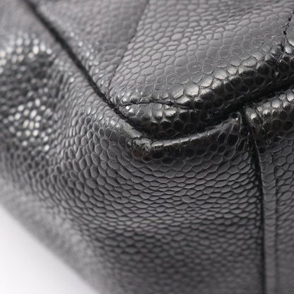 Chanel Tote Quilted Petite Shopping PST Black Caviar Leather Chain — view 6