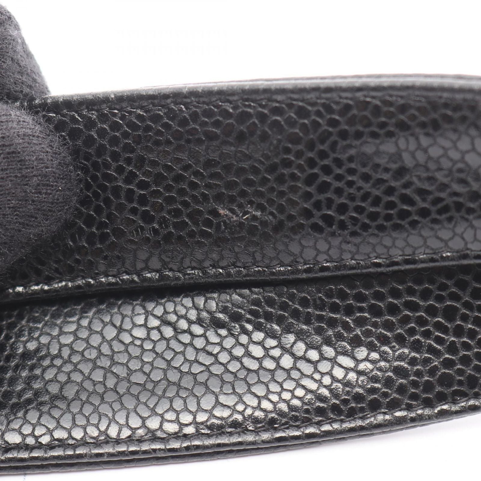 Chanel Tote Quilted Petite Shopping PST Black Caviar Leather Chain — view 8