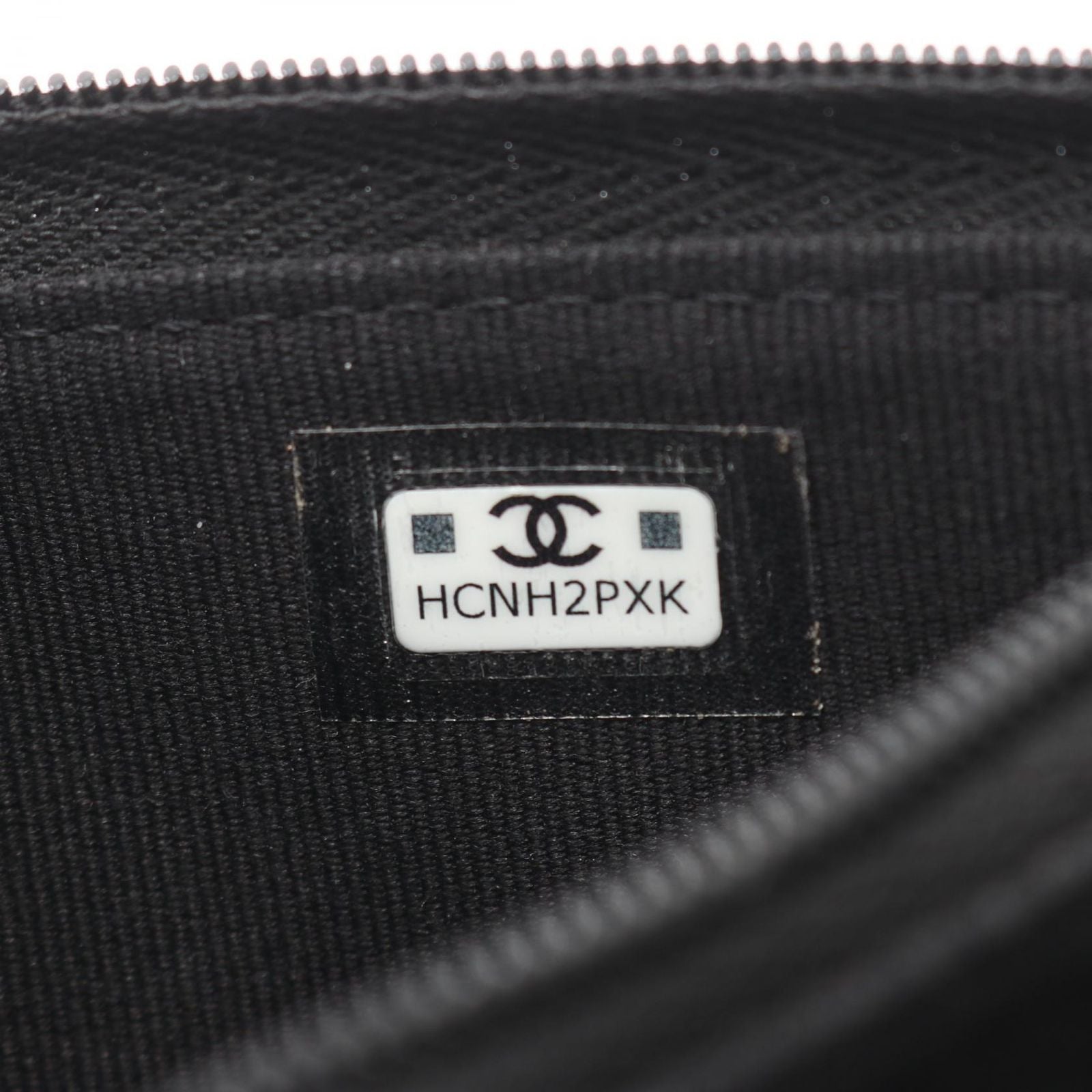 Chanel Shoulder Bag Quilted Chain Wallet Black Caviar Leather — view 6