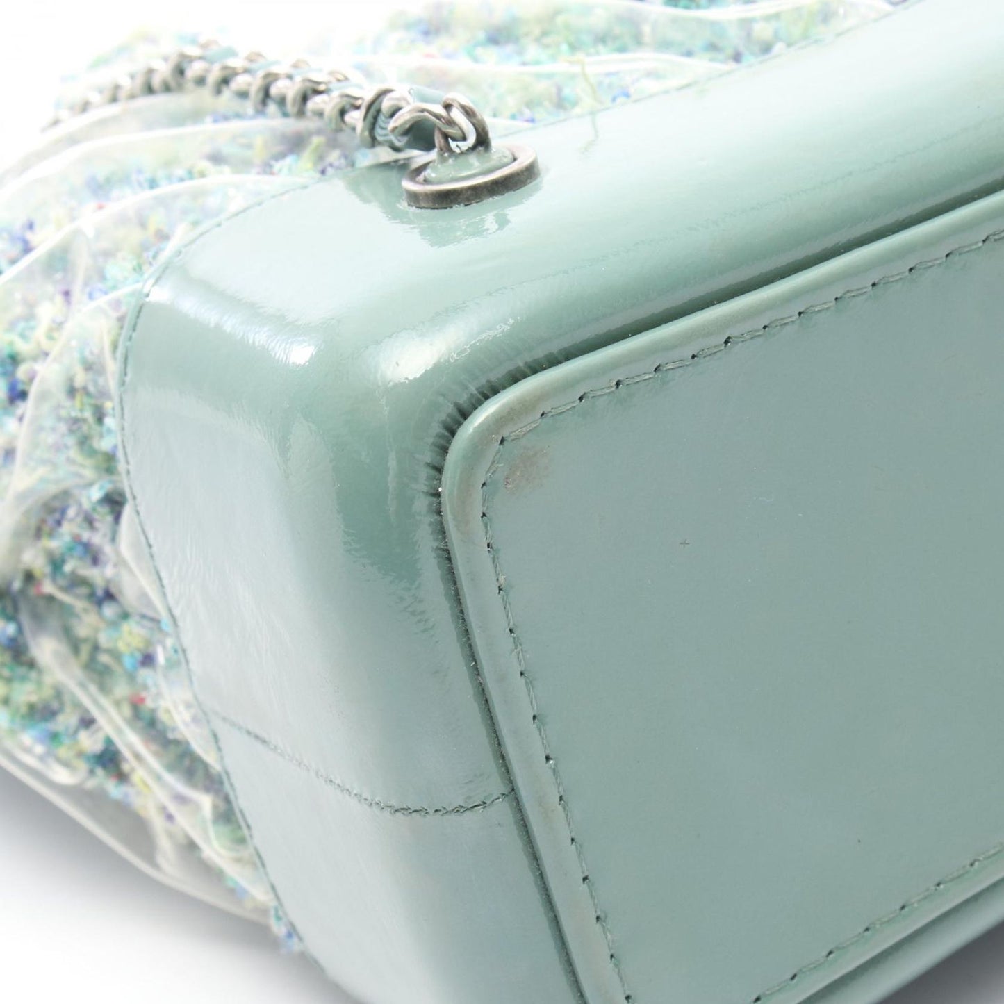 Chanel Backpack Gabriel de Small Emerald Green Fabric Vinyl — view 8