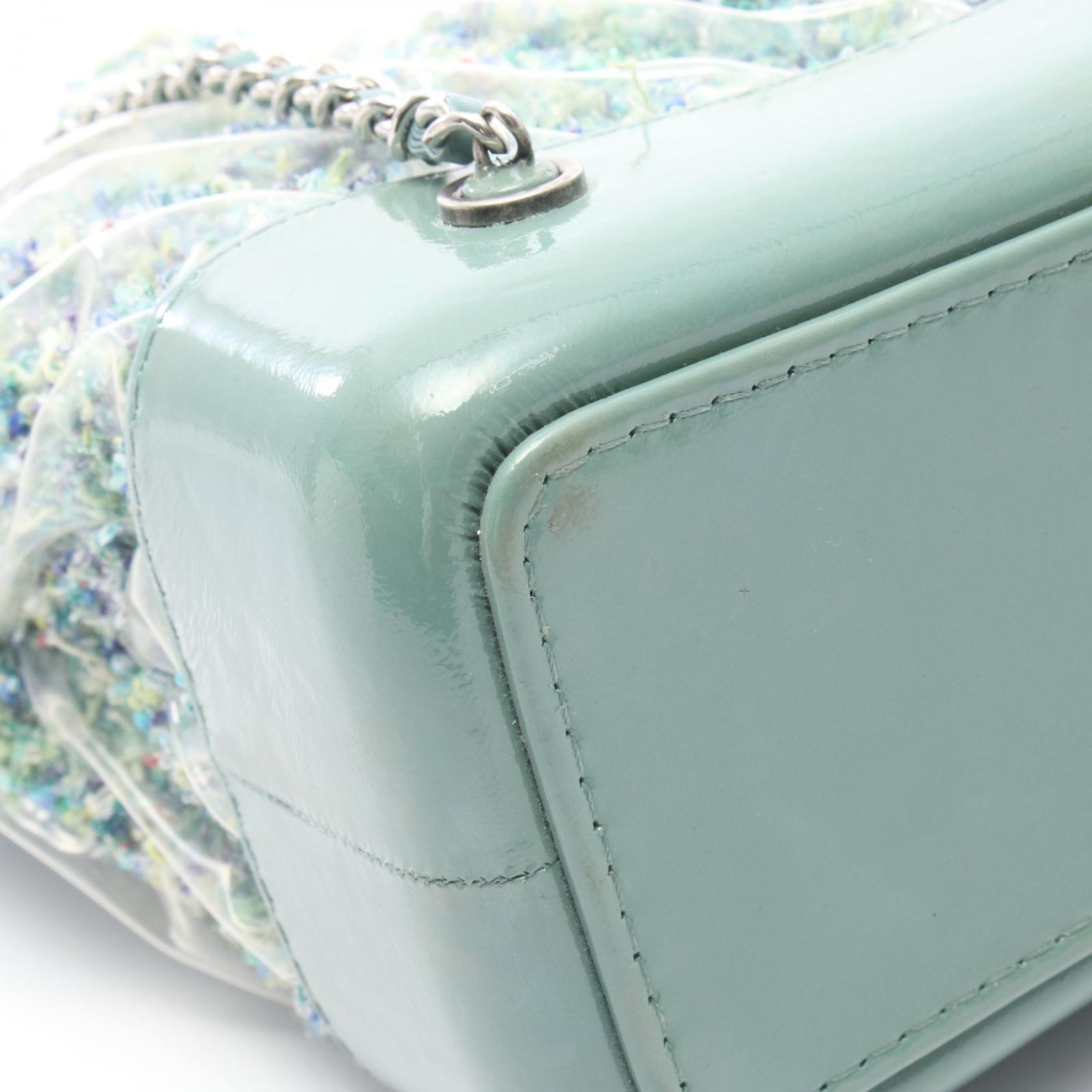 Chanel Backpack Gabriel de Small Emerald Green Fabric Vinyl — view 8