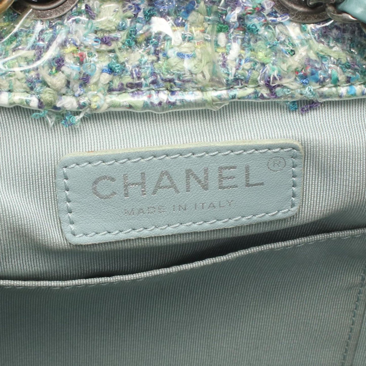 Chanel Backpack Gabriel de Small Emerald Green Fabric Vinyl — view 4