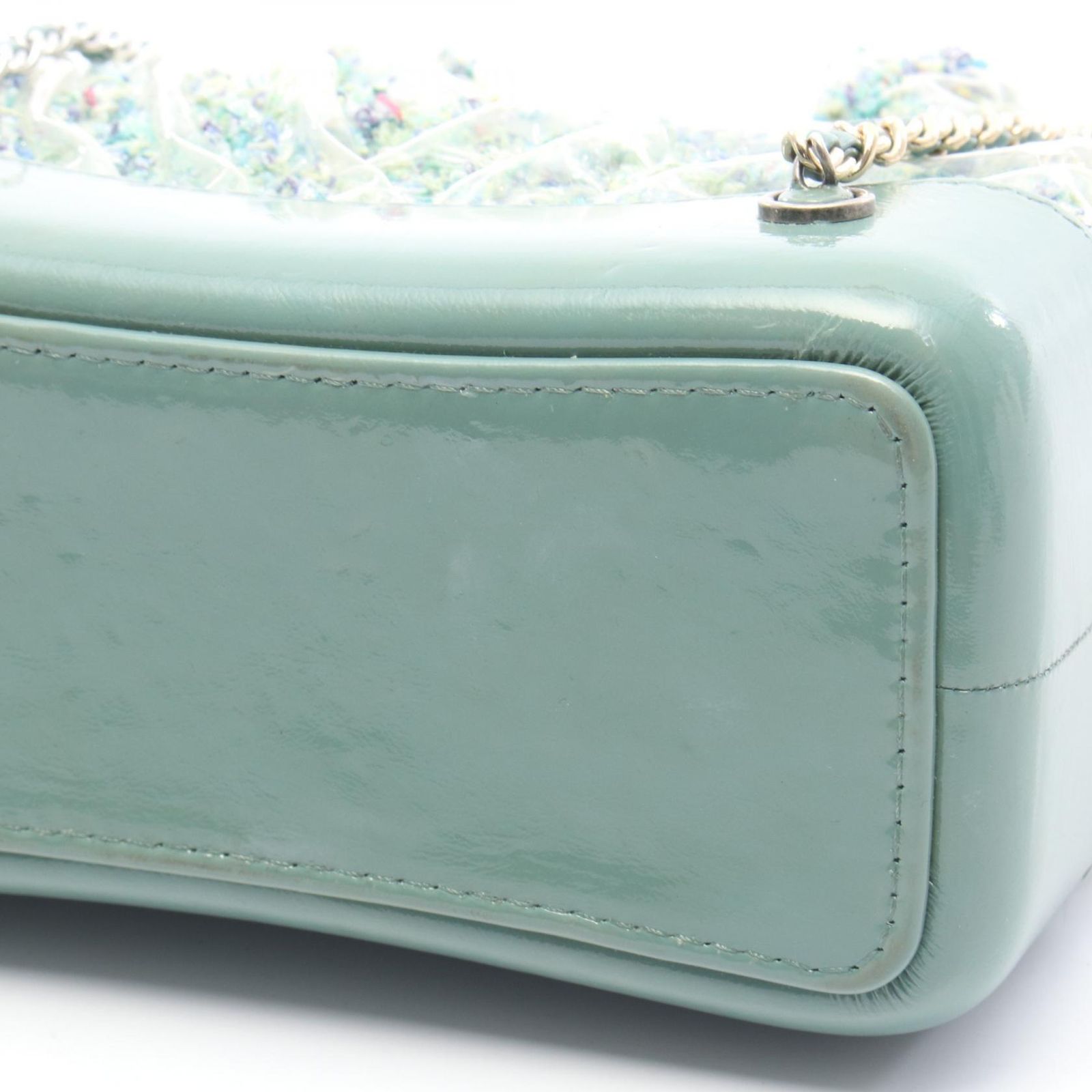 Chanel Backpack Gabriel de Small Emerald Green Fabric Vinyl — view 7