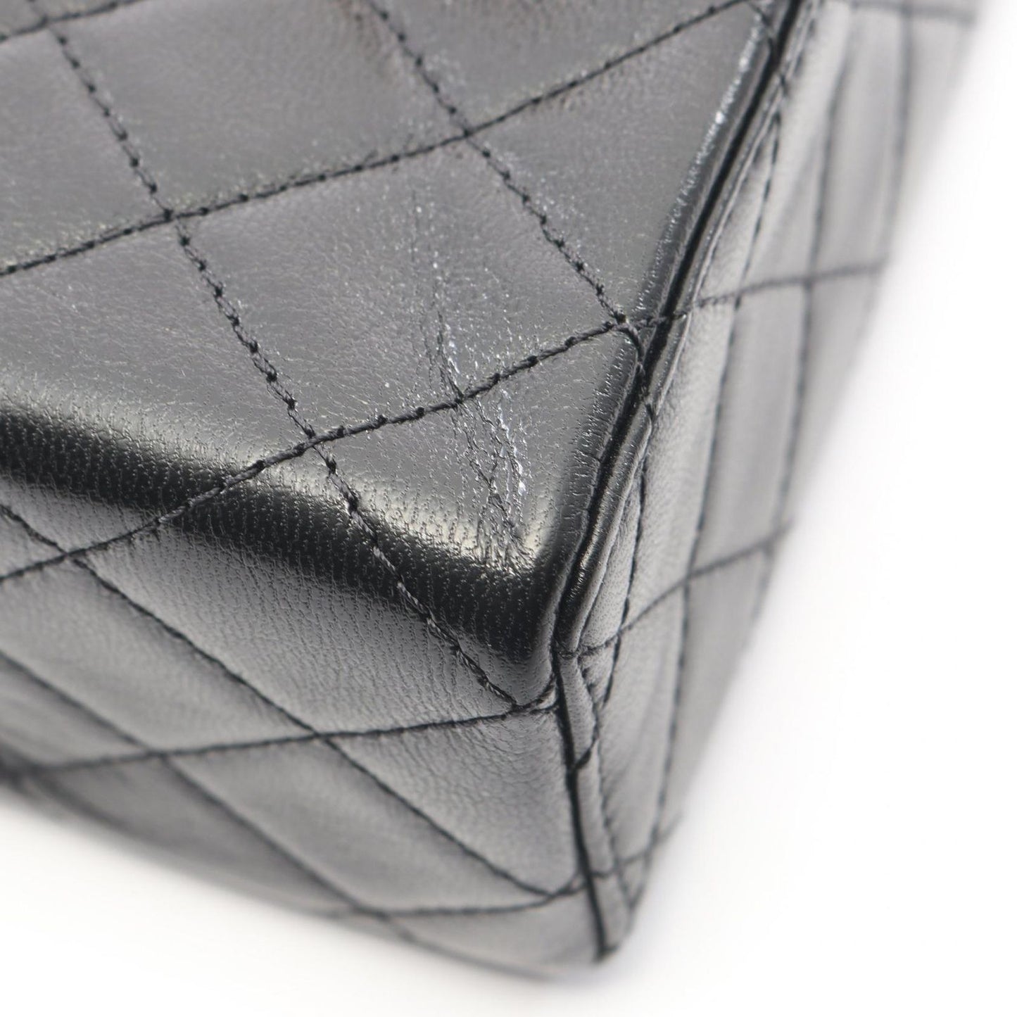 Chanel Shoulder Bag Quilted Black Leather Mini Flap — view 6