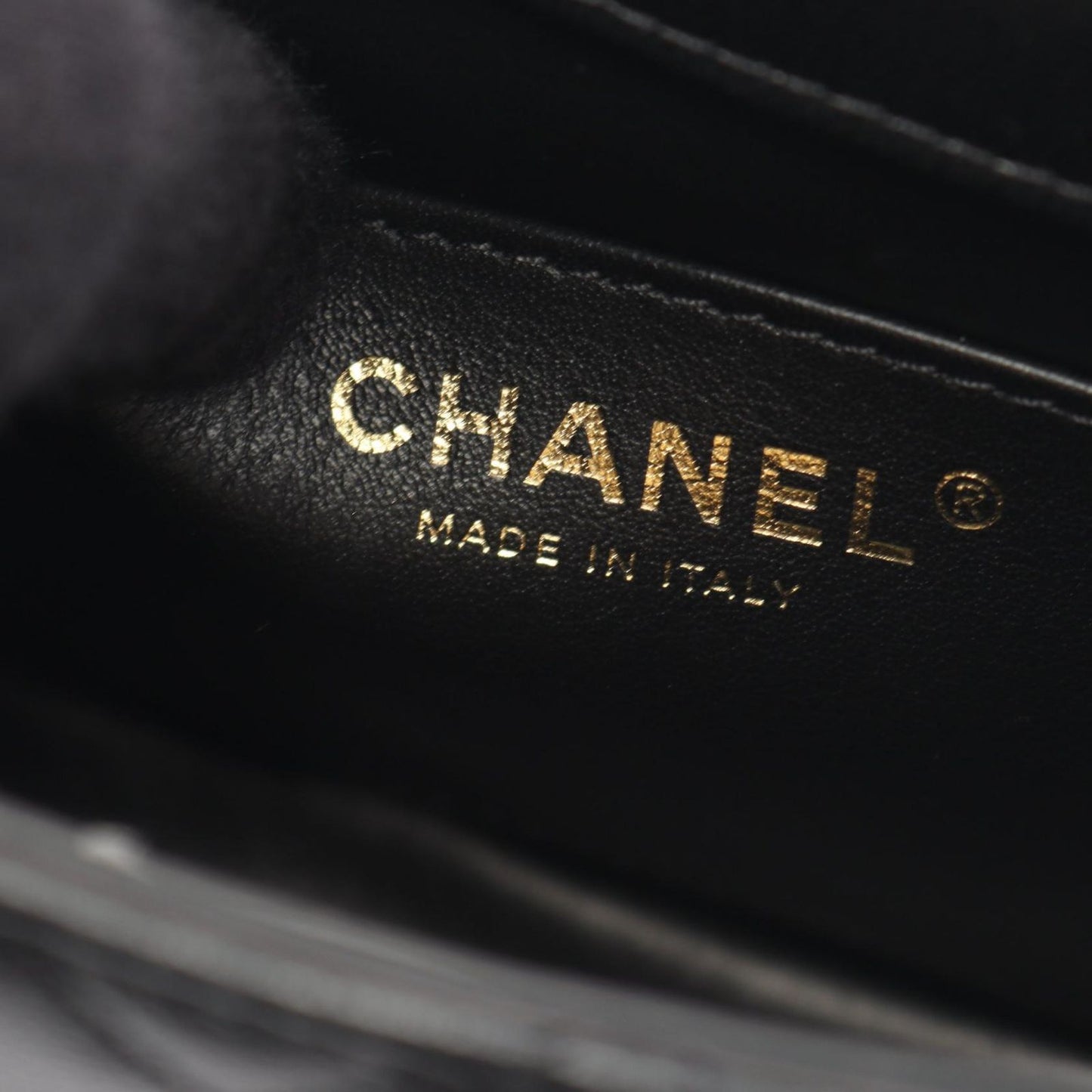 Chanel Shoulder Bag Quilted Black Leather Mini Flap — view 4