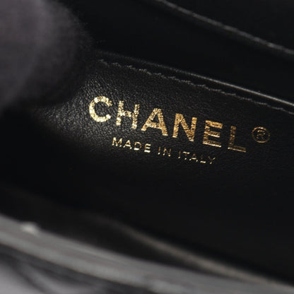 Chanel Shoulder Bag Quilted Black Leather Mini Flap — view 4