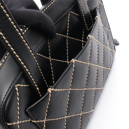 Chanel Handbag Wild Stitch Black Leather — view 6