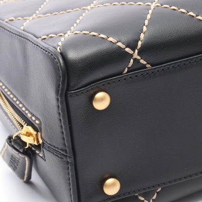 Chanel Handbag Wild Stitch Black Leather — view 7