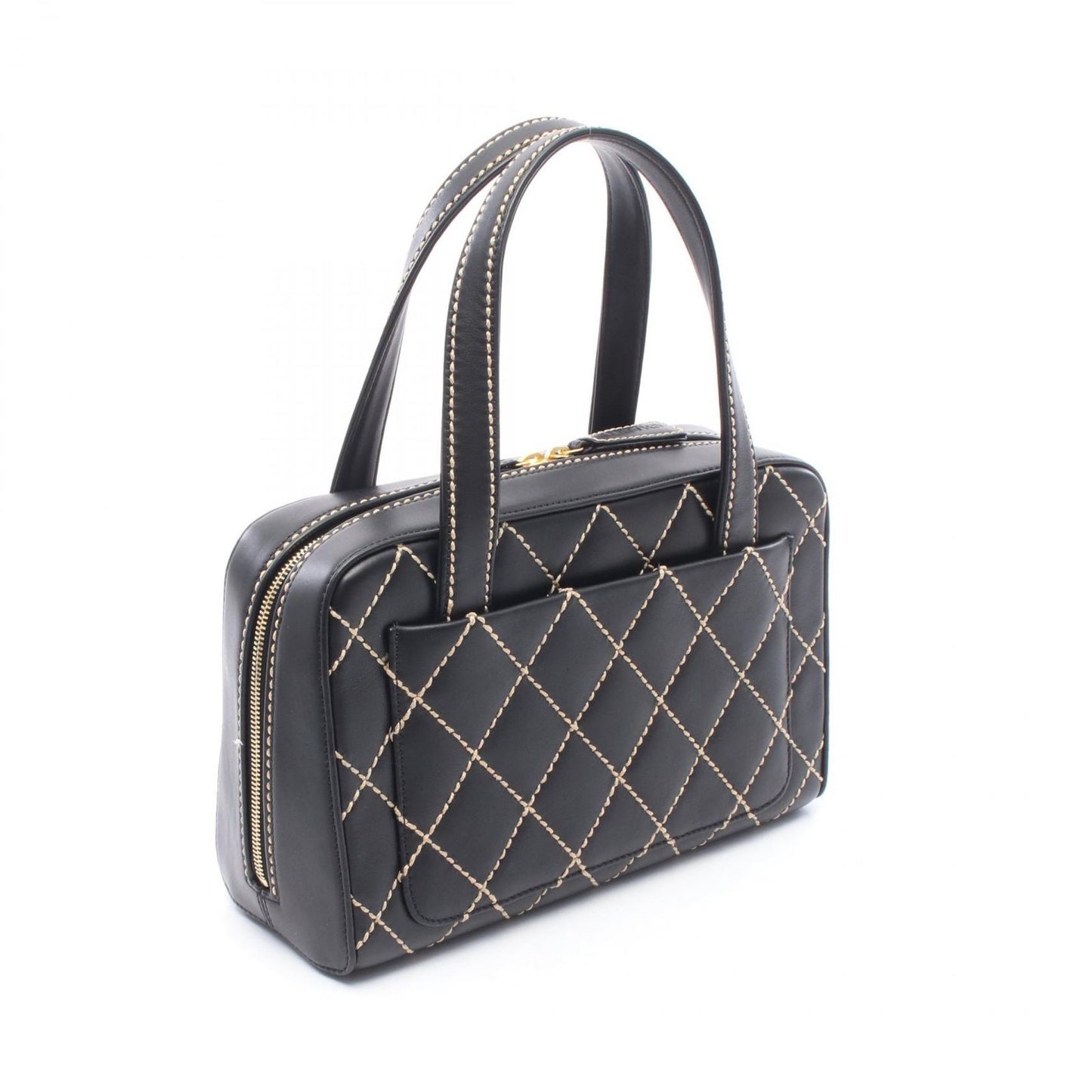 Chanel Handbag Wild Stitch Black Leather — view 2