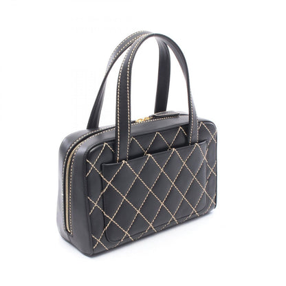 Chanel Handbag Wild Stitch Black Leather — view 2