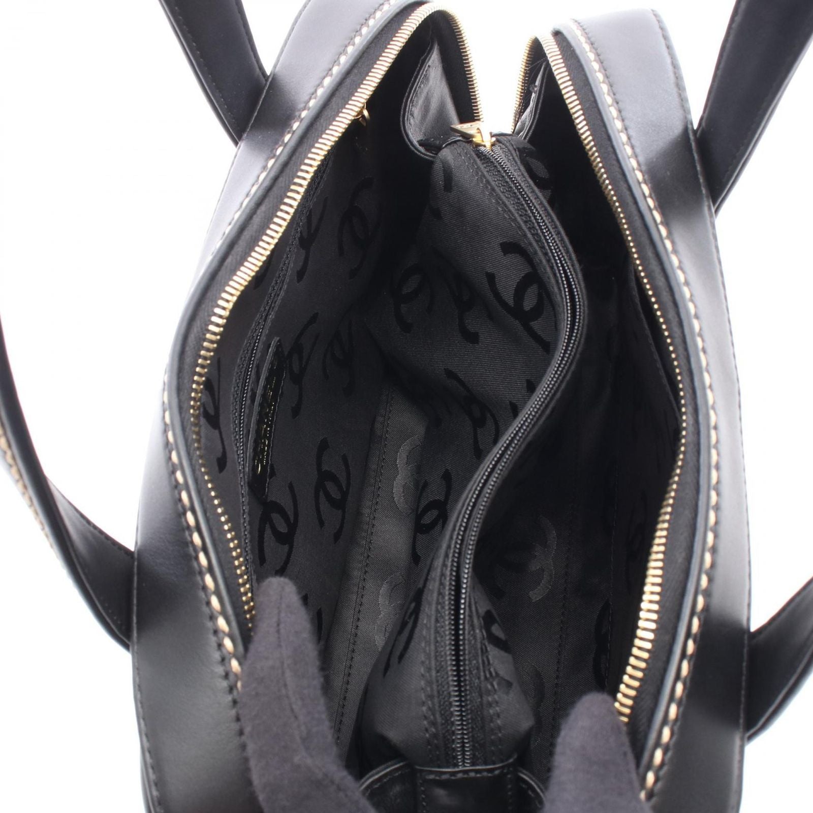 Chanel Handbag Wild Stitch Black Leather — view 3