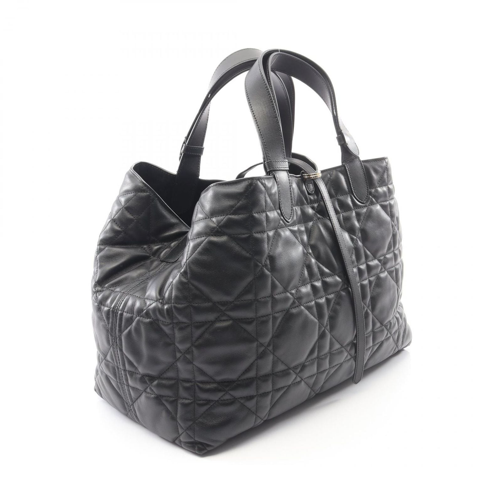 Dior Toujours Bag Large Micro Cannage Black Leather — view 2